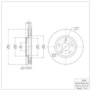 Buick Park Avenue Brake Rotor (1) - Front - R1 Concepts - Plain - `97-`05